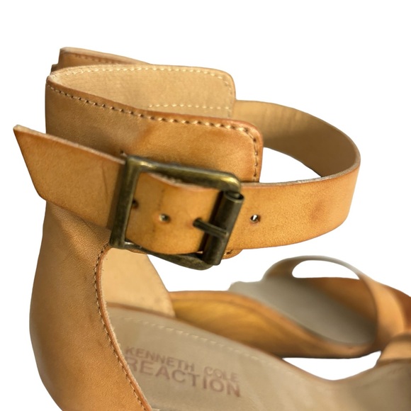 Kenneth Cole Reaction Ava sexy casual camel wedge summer vacation sandal size 9 - Picture 7 of 14